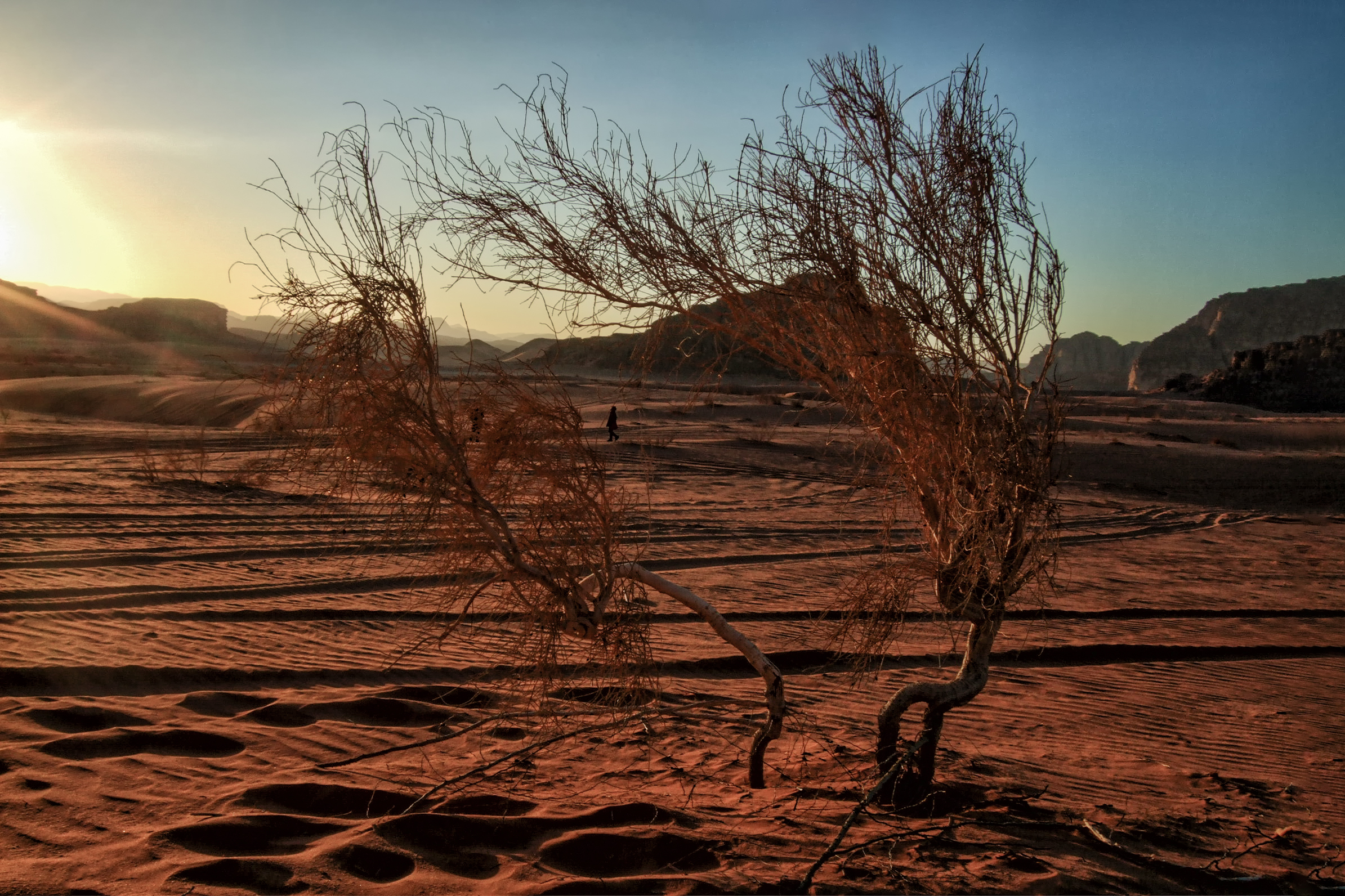 The red sand of Wadi Rum
