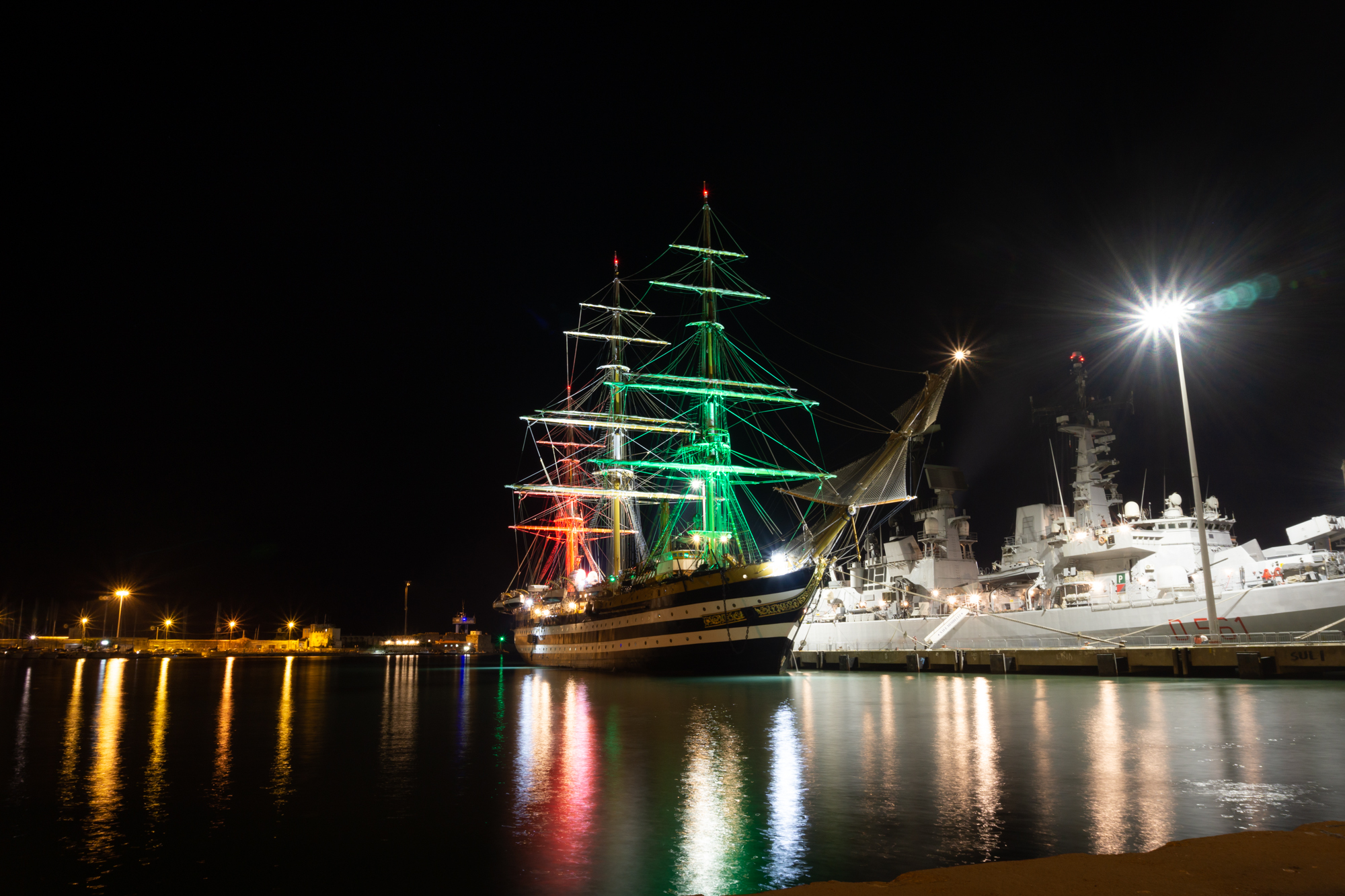 The Vespucci at the port