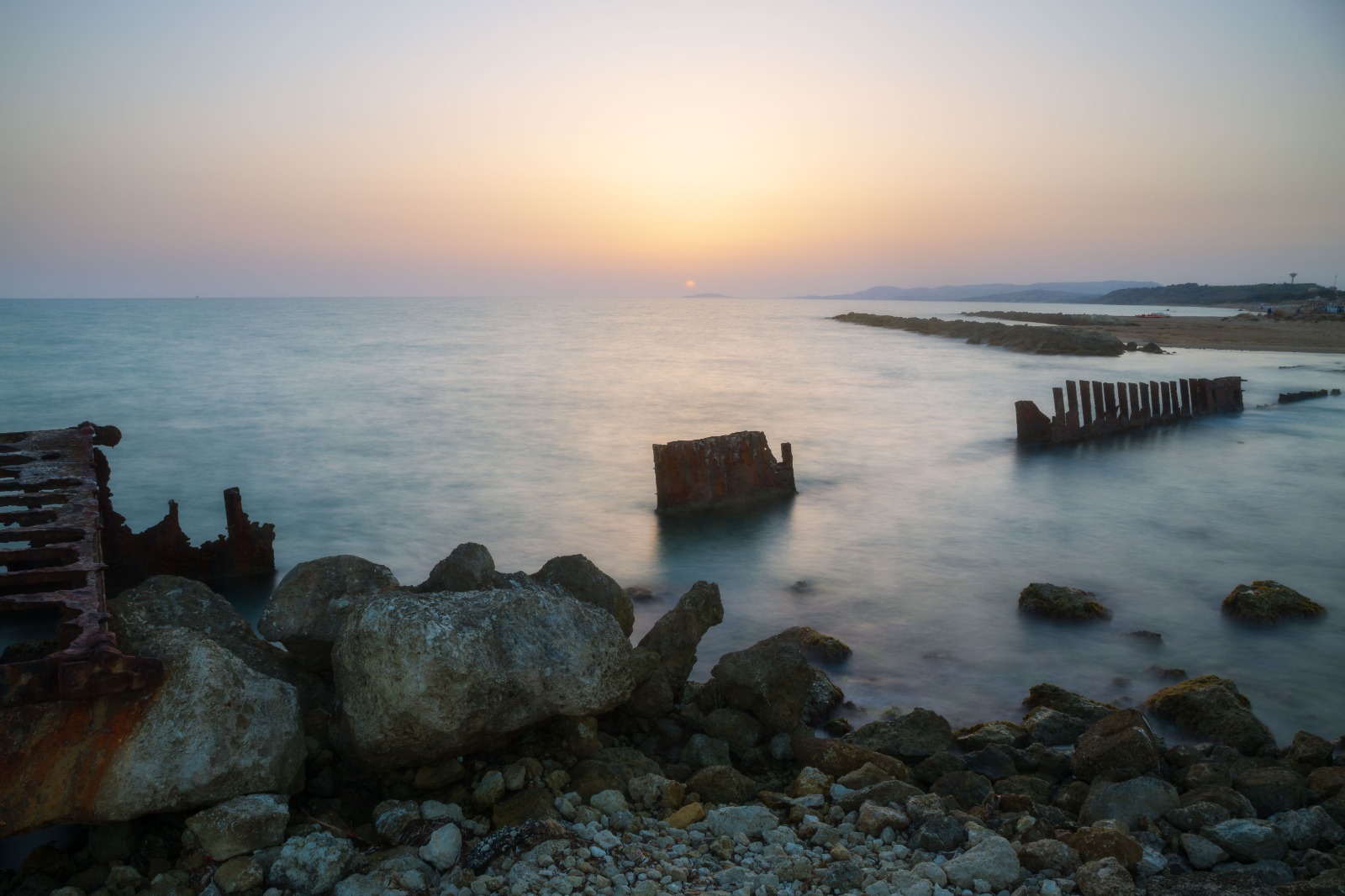 Soft lights at sunset
