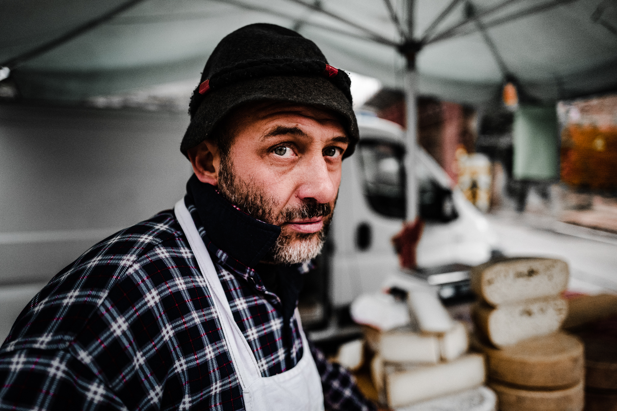 Ritratto al mercato agricolo