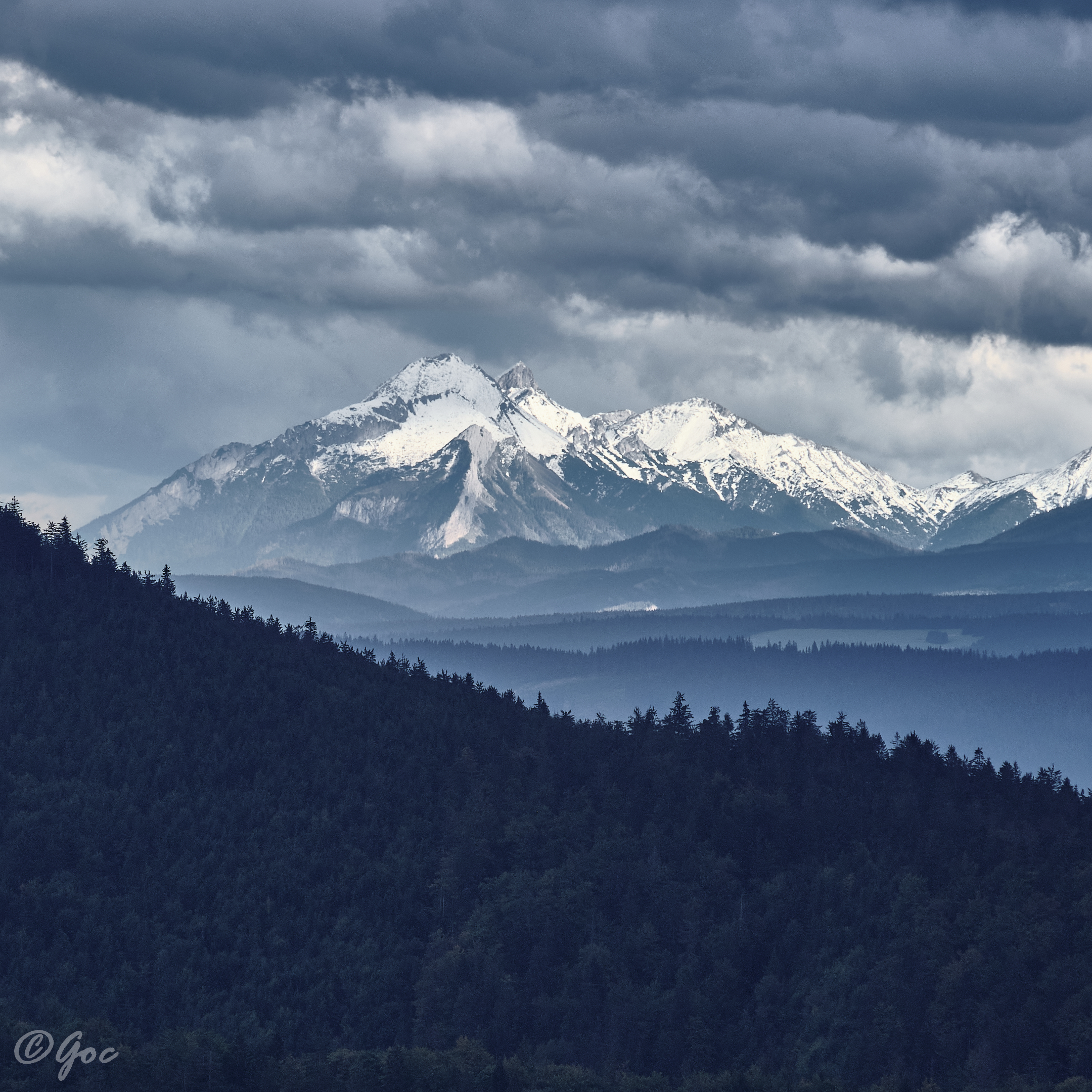 The view of the Belianske Tatras from Wielka Rycerzowa.
