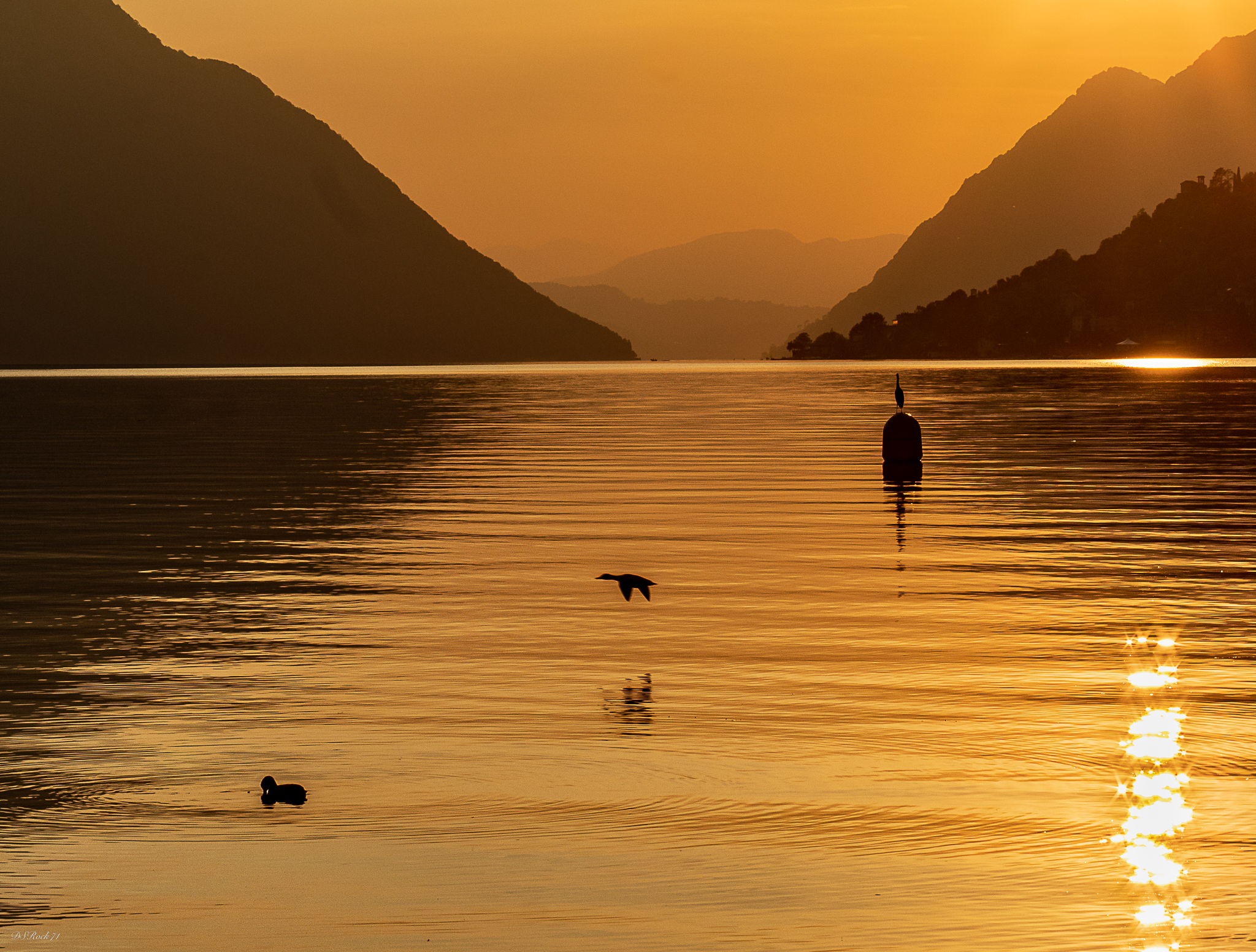 Porlezza (Como) - tramonto dorato