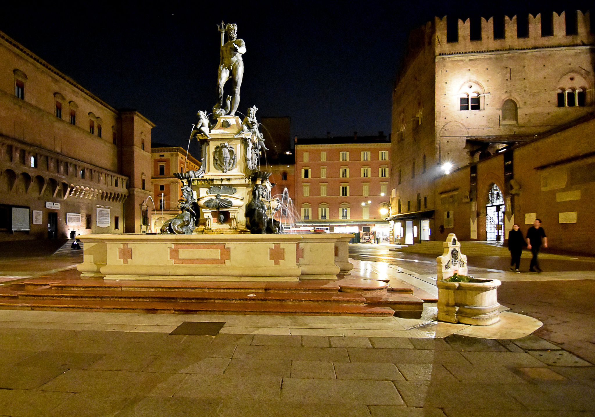 Bologna - Neptune at night.