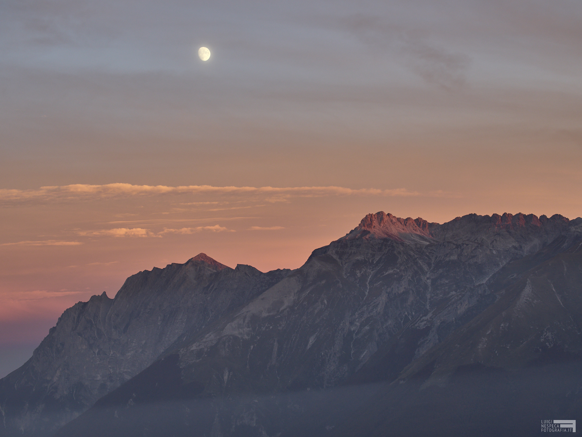 tramonto a cima alta - gran sasso