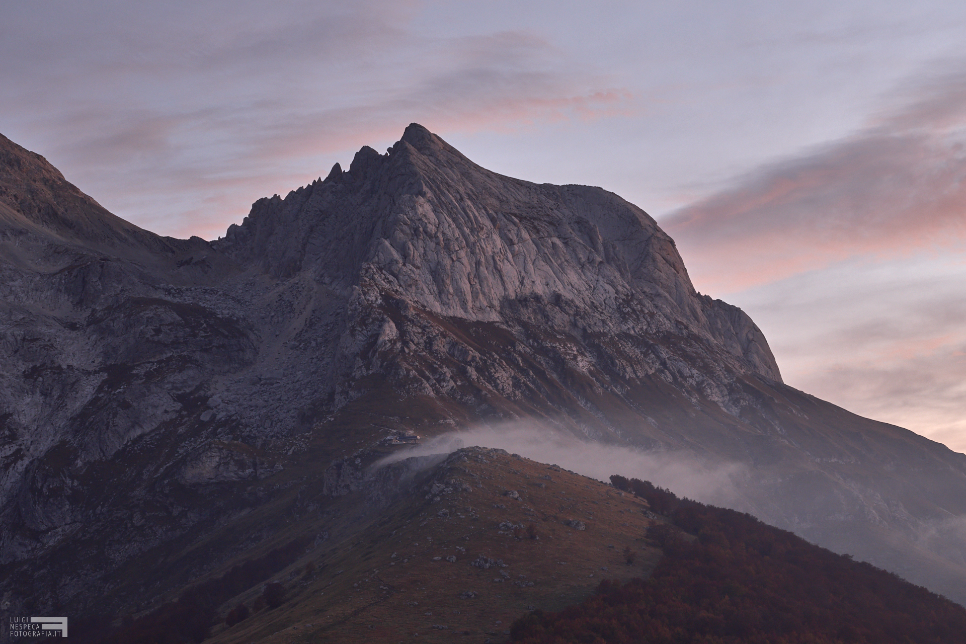 tramonto a cima alta - gran sasso