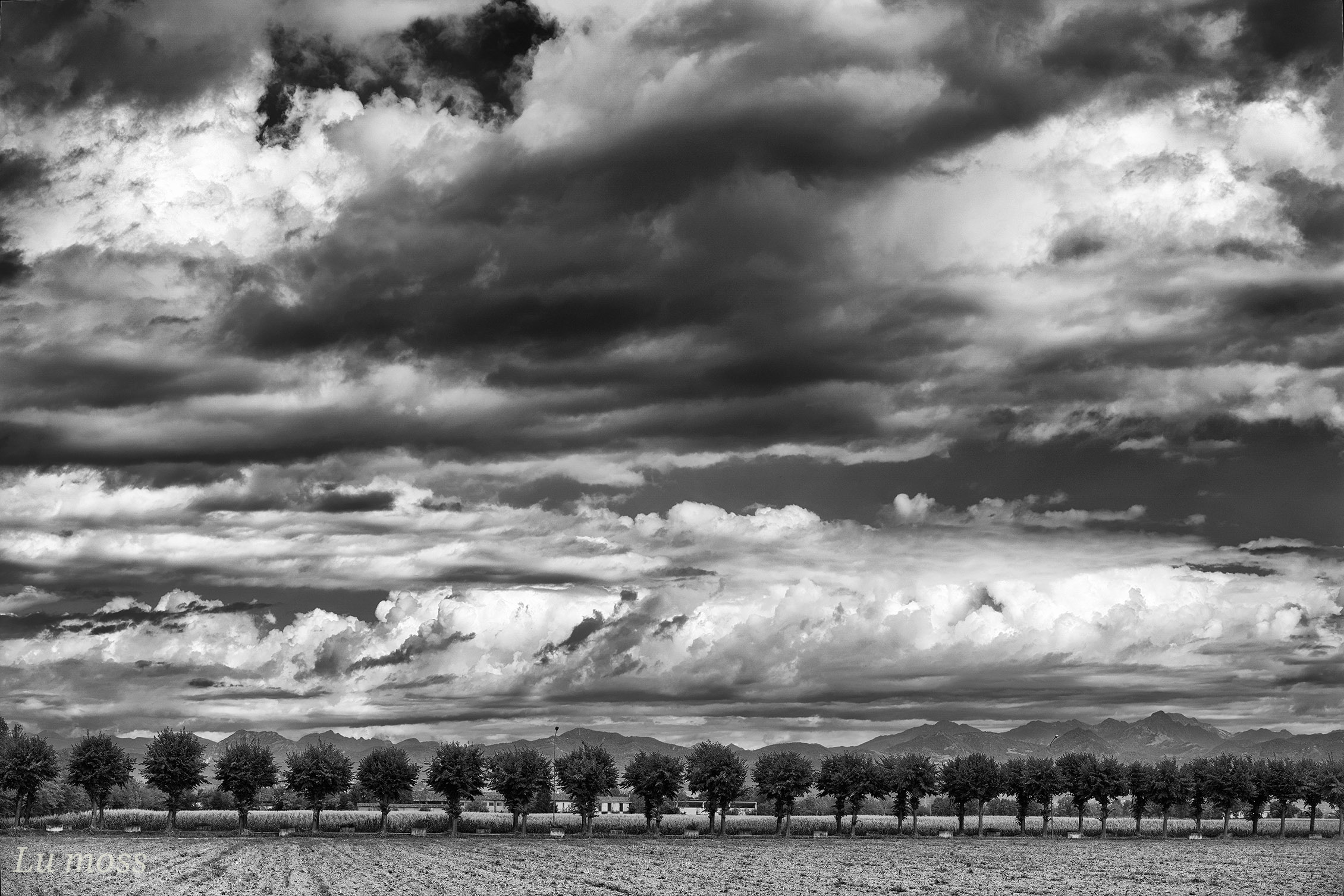 When the clouds caress the plain.