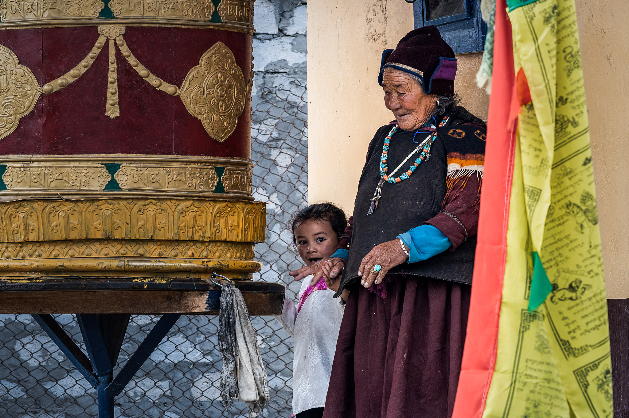 Generations at the Wheel of Prayer