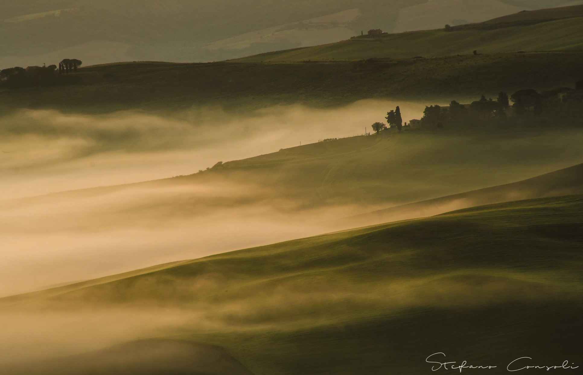 Fog in Val d'Orcia