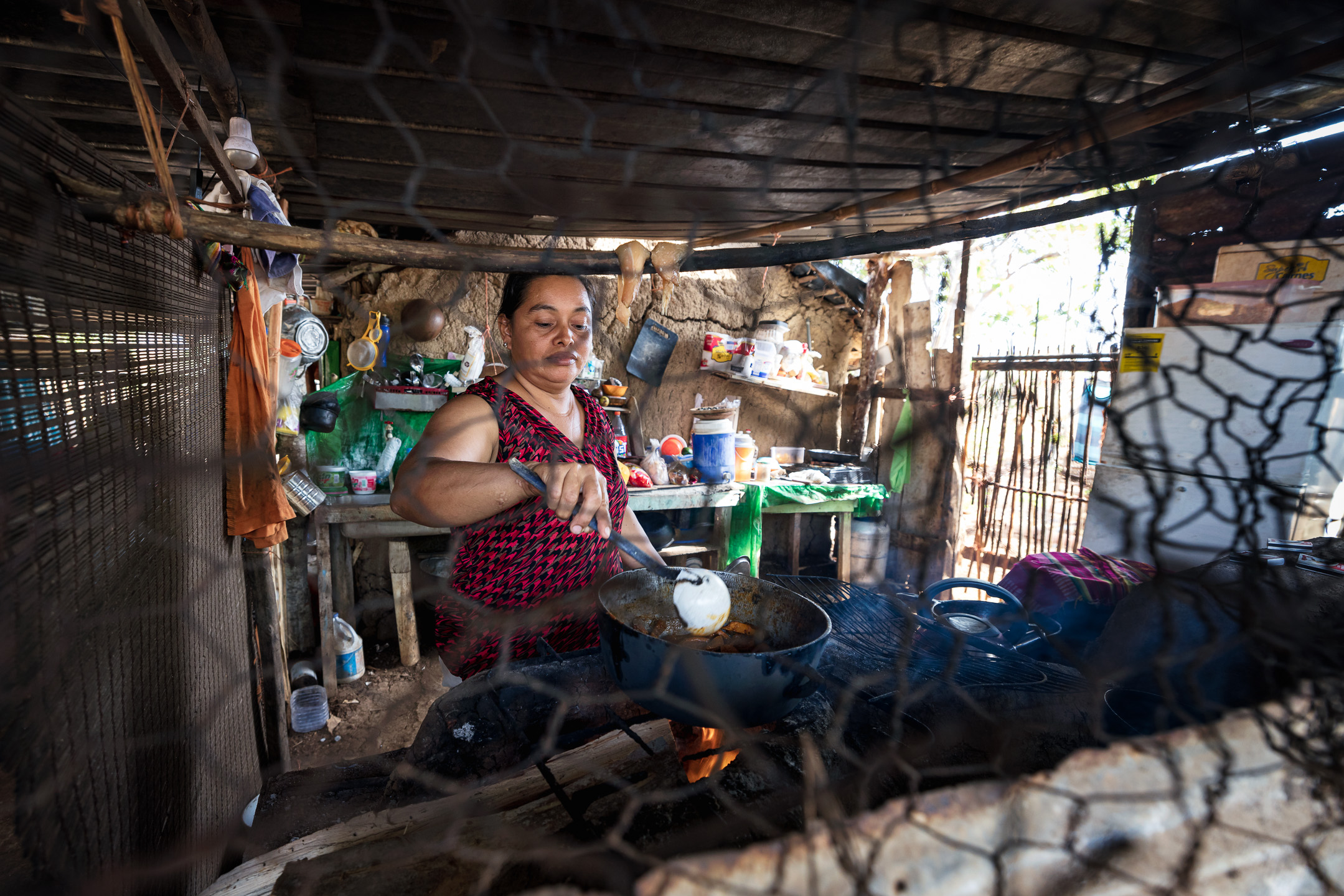 Cooking in the finca