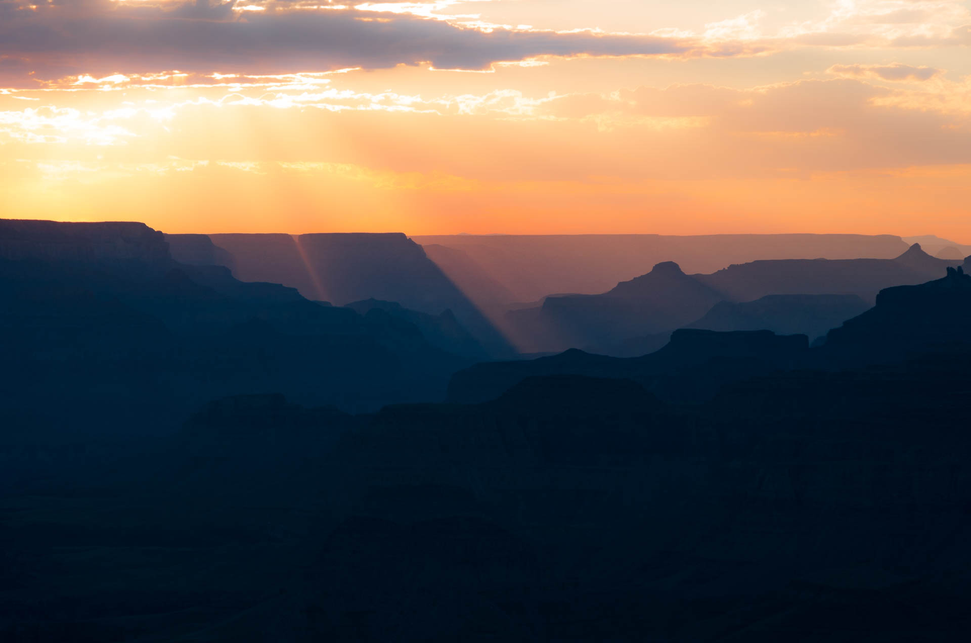 Tramonto sul Grand Canyon
