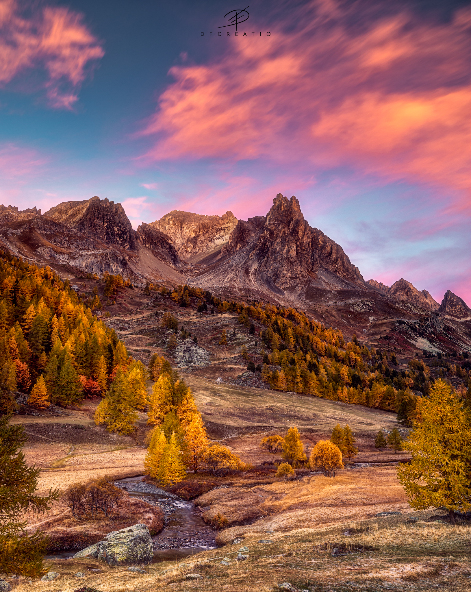 Autumn sunrise in Val Clarée