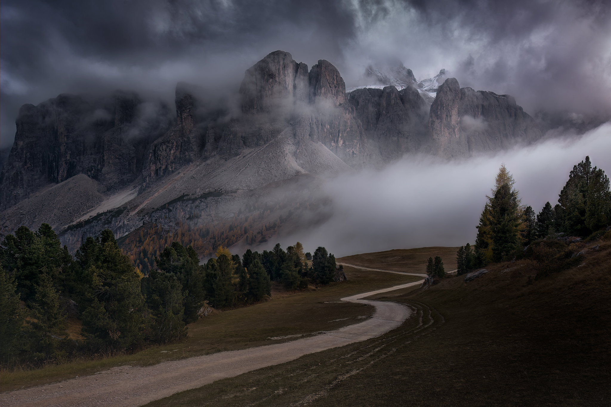 gruppo sella nella nebbia