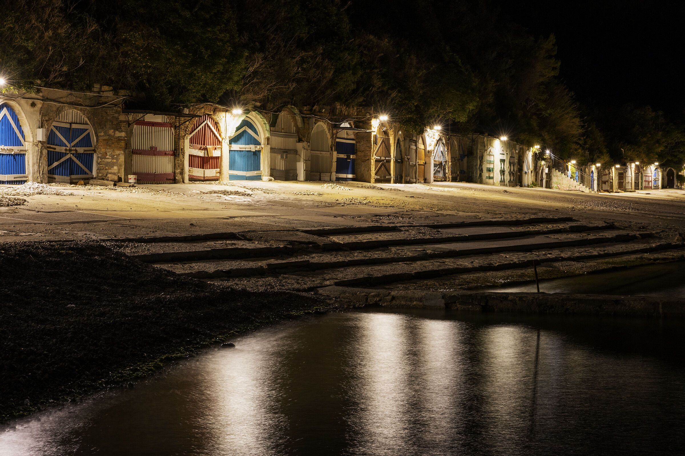 The caves of Passetto by night