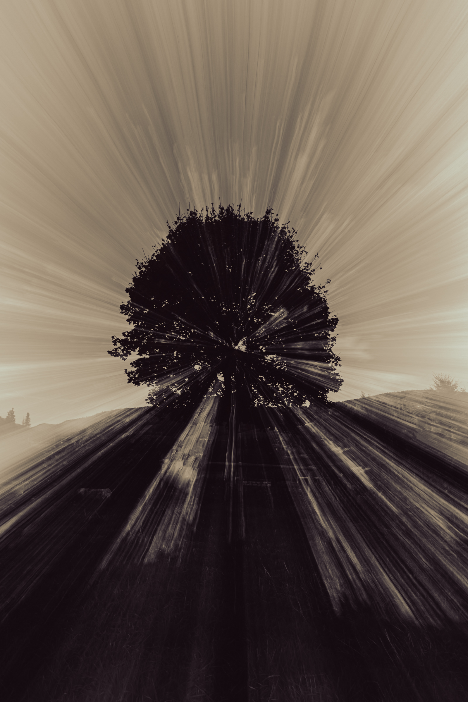 trafitto da un raggio di sole