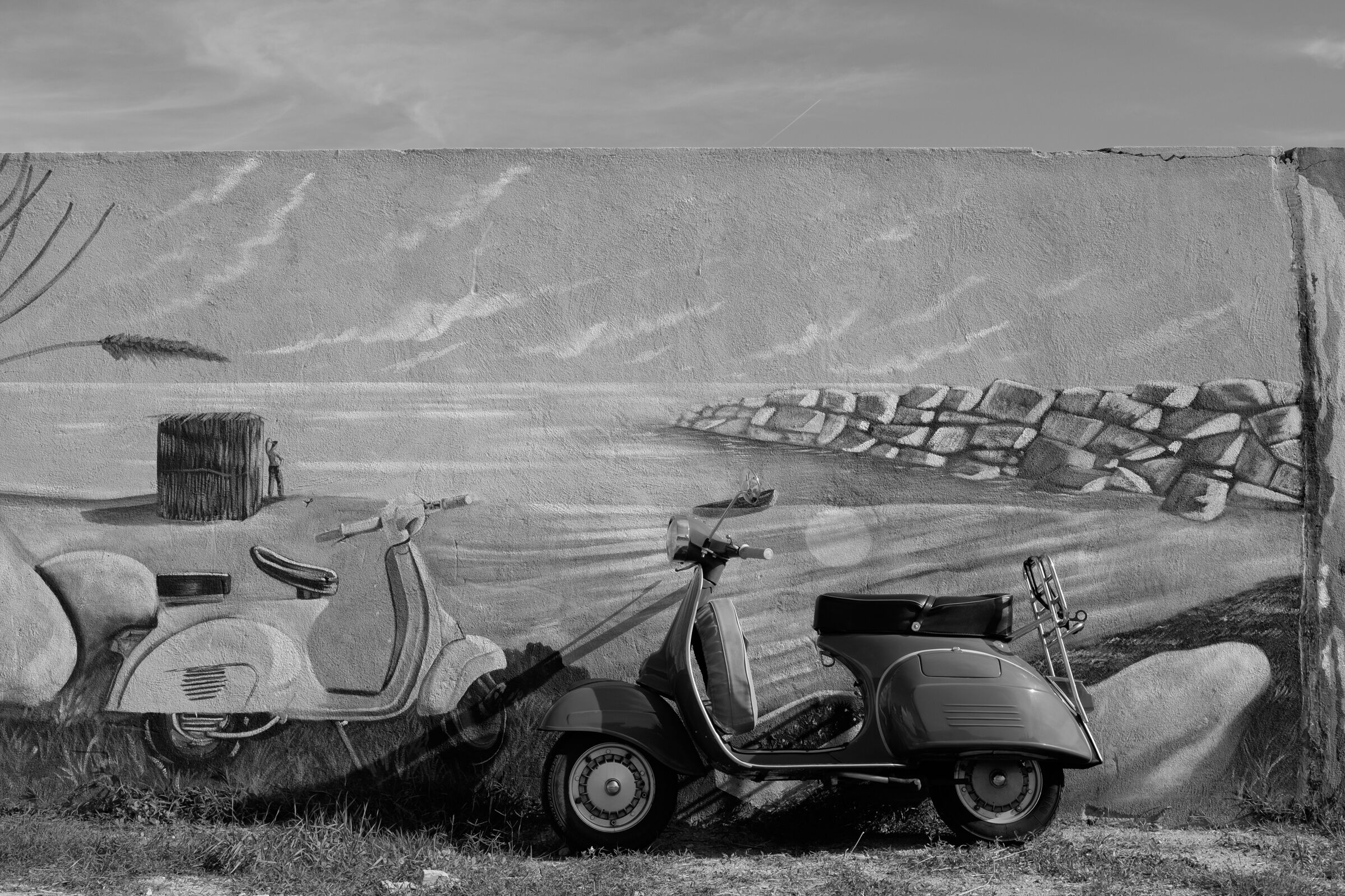 The wasp and the mural