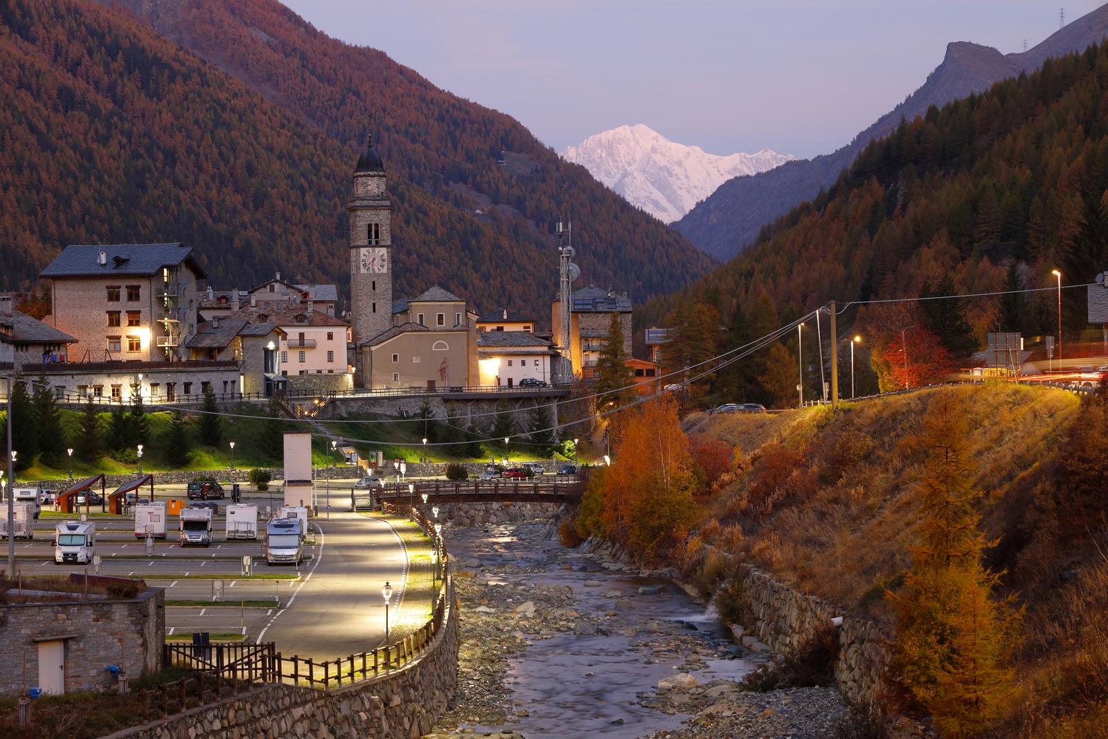 Cogne e il Monte Bianco
