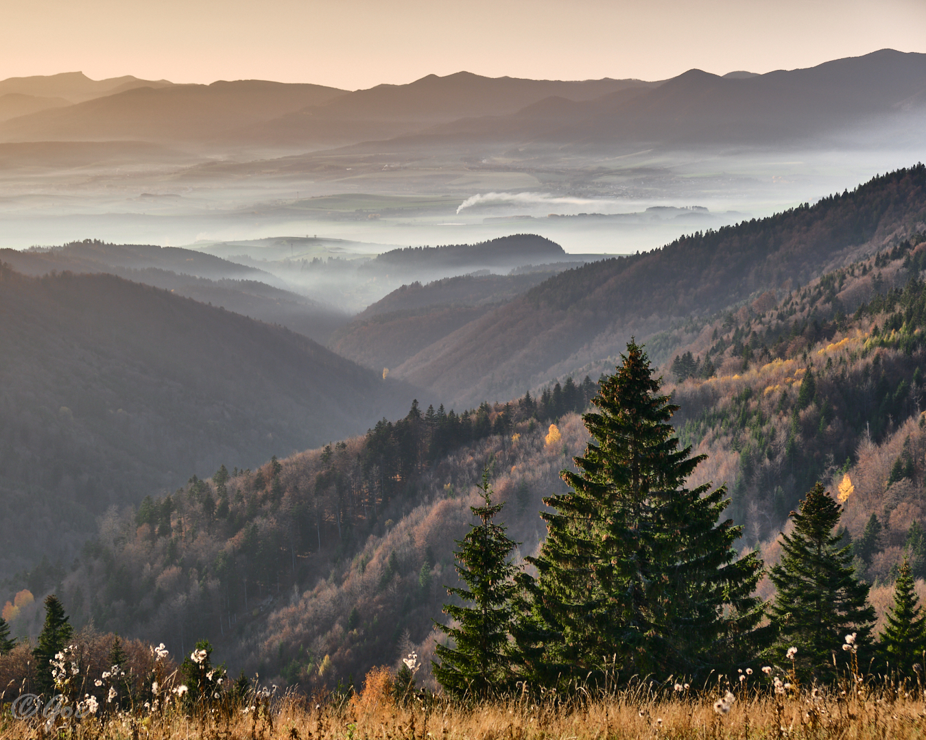 The view from Kečka in Vel`ká Fatra mountains