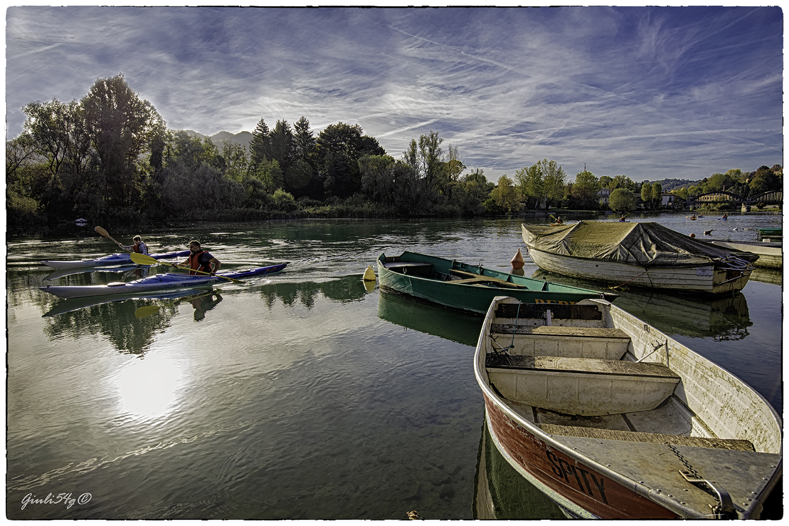on the river Adda. Brivio (Italy)