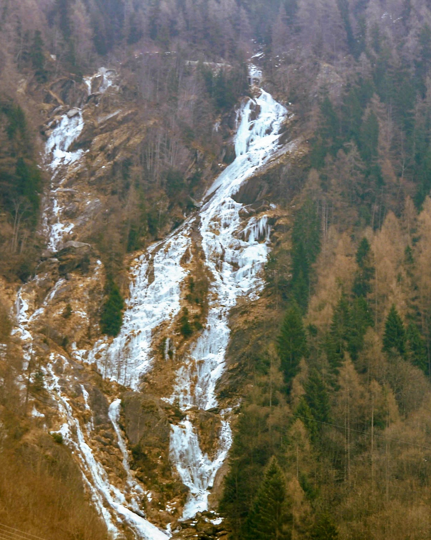 The frozen waterfall