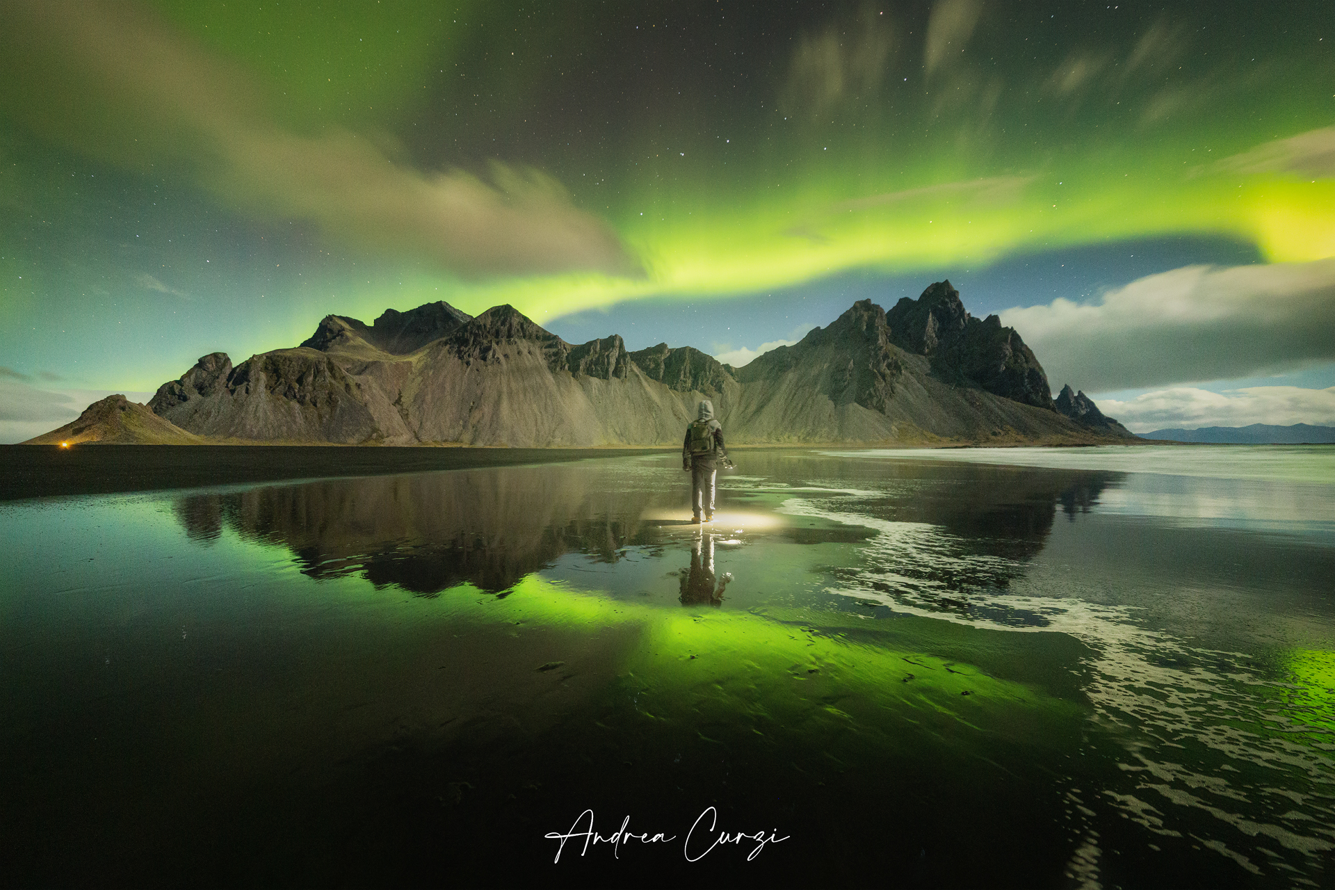 The lady in green at the Vestrahorn