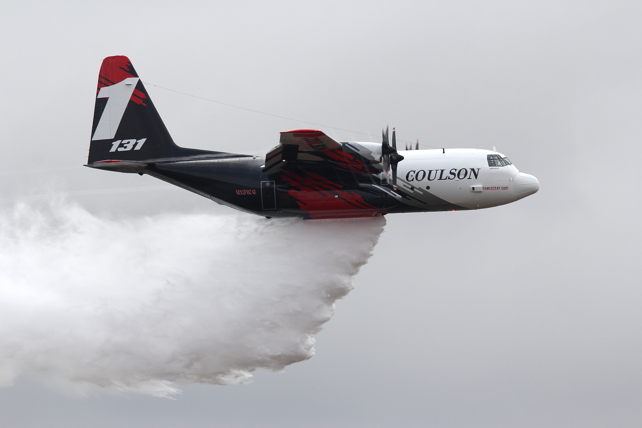 Dimostrazione dell'aereo dei vigili del fuoco