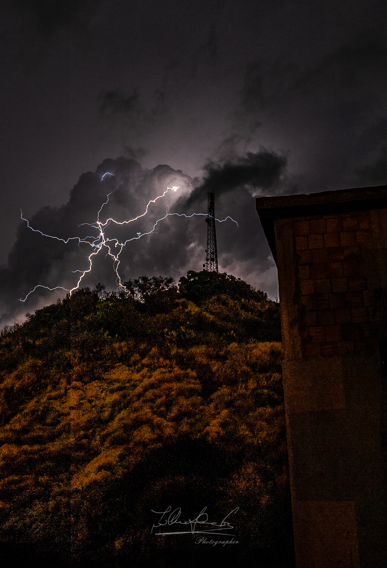 Night of lightning in Monasterace Marina Rc Italy