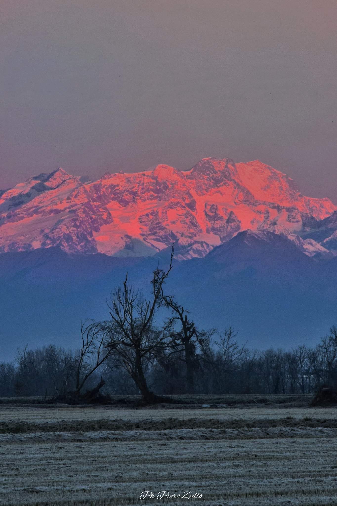 Monte Rosa - first light of dawn