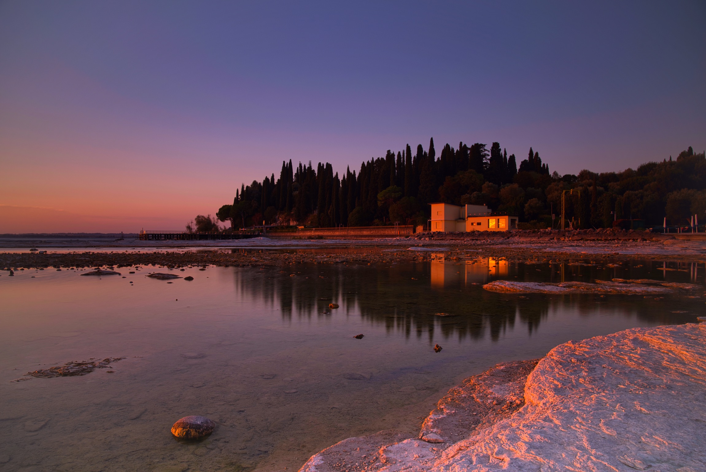 The first light of day lights up