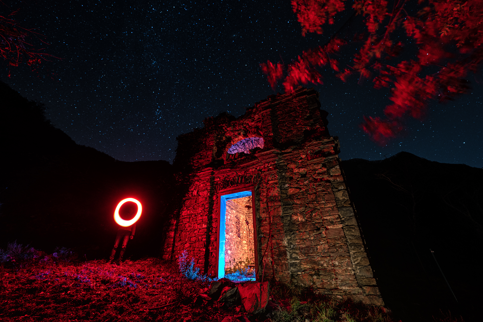 Church of San Vincenzo abandoned on the Ligurian mountains