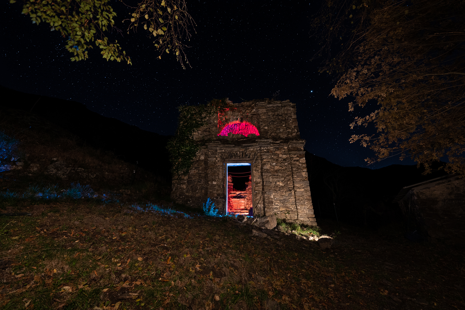 Church of San Vincenzo abandoned on the Ligurian mountains