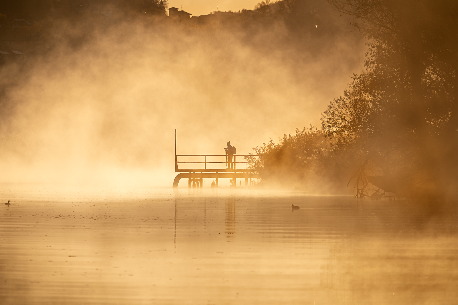 Photographer in the fog