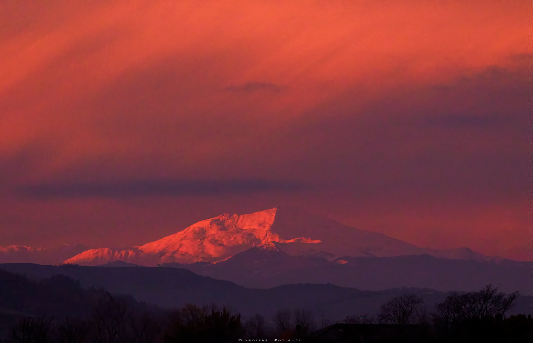 Mount Cimone at dawn