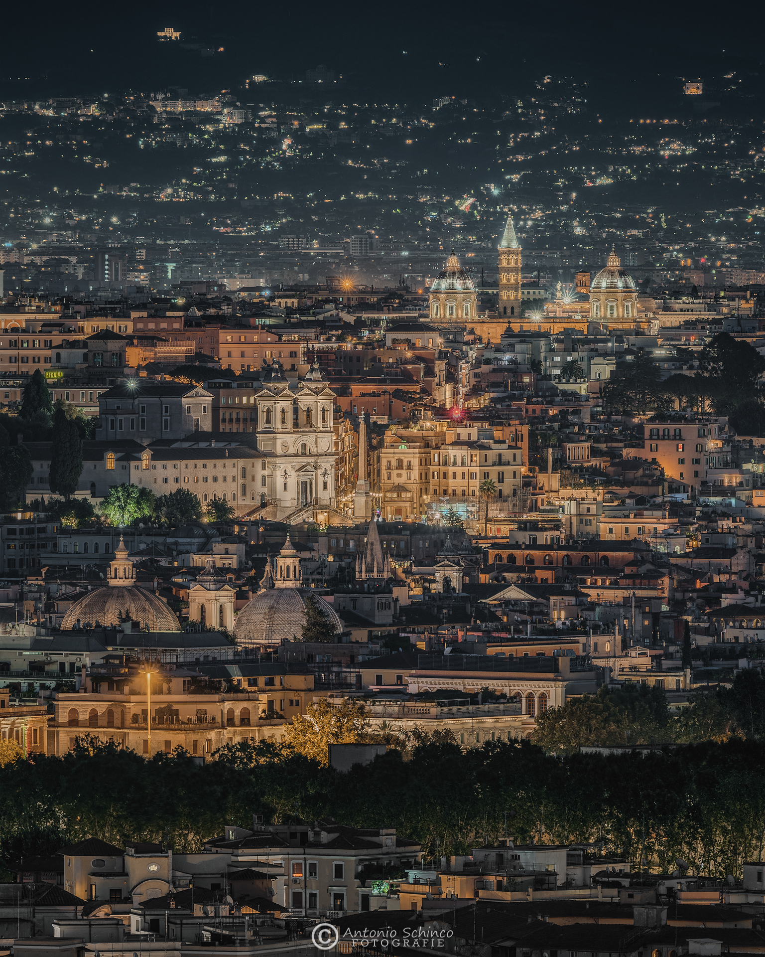 Trinità Dei Monti e Santa Maria Maggiore da Monte Mar...