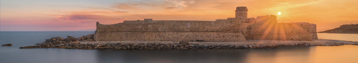 The Aragonese fortress at sunset