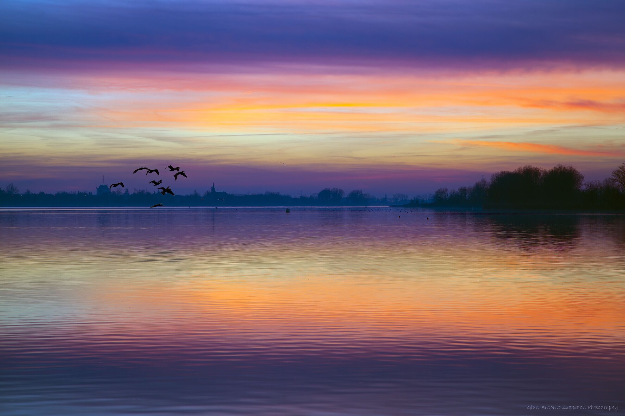 Tramonto sul Lago Superiore di Mantova