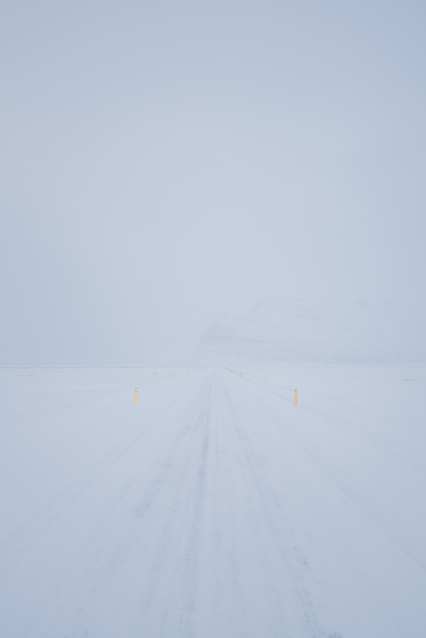 There is only white... yet it snows!