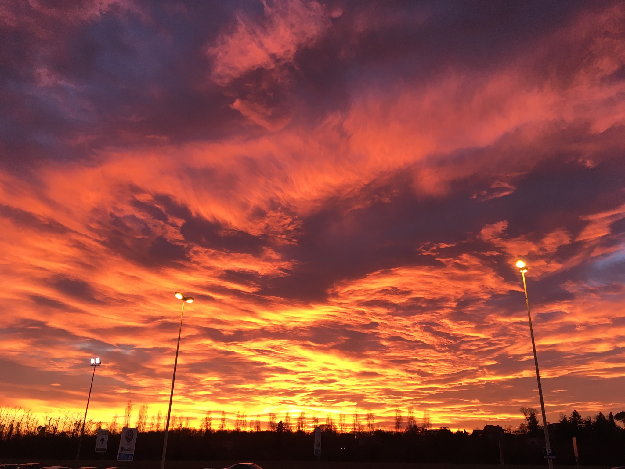 The fiery skies of December in the North East