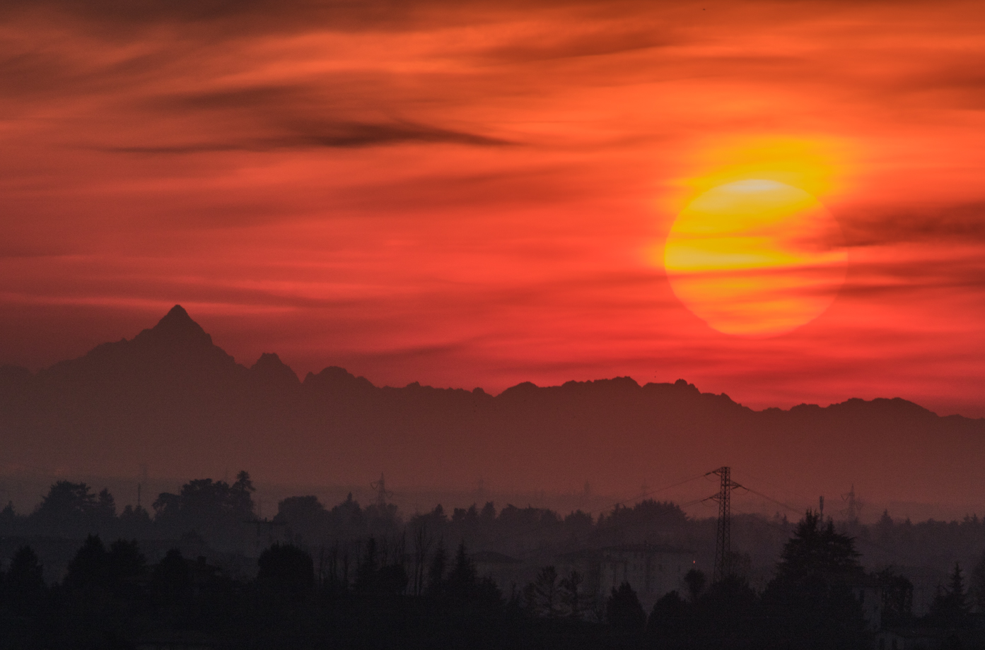 Sunset on Monviso