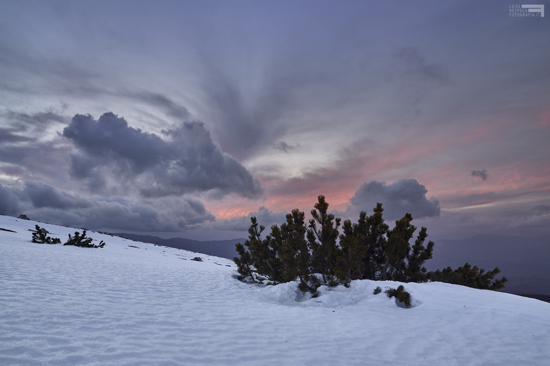 Tramonto invernale Maiella