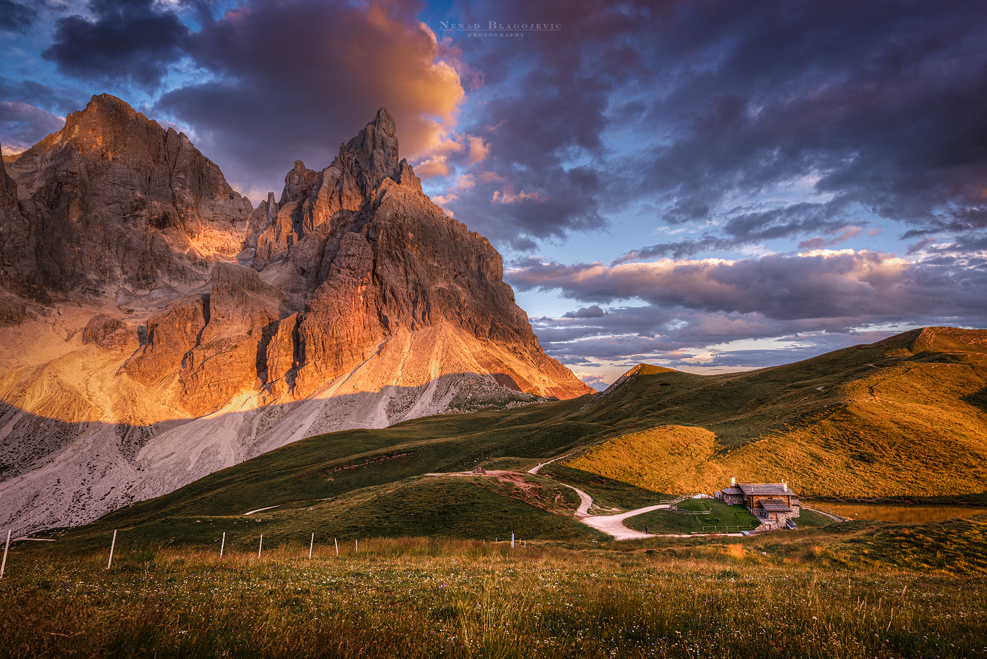 Golden hour Baita Segantini