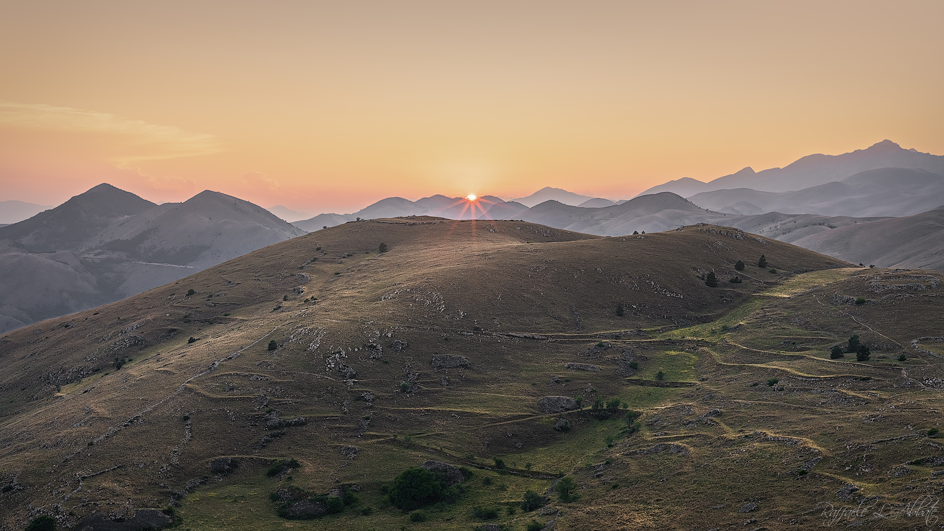 Vista al tramonto da Rocca Calascio