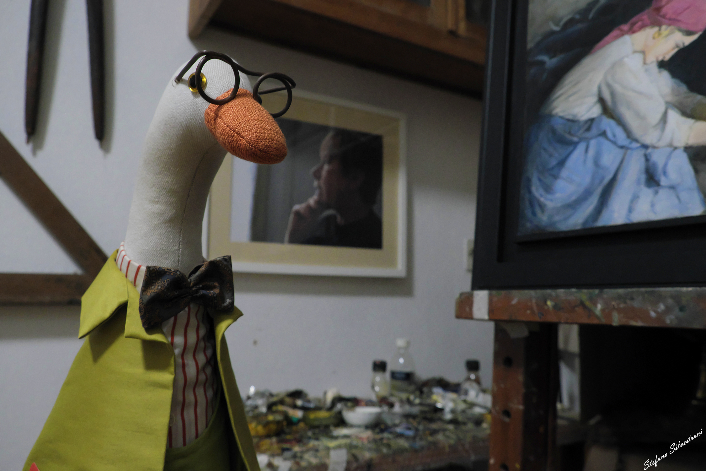 In the artist's atelier...