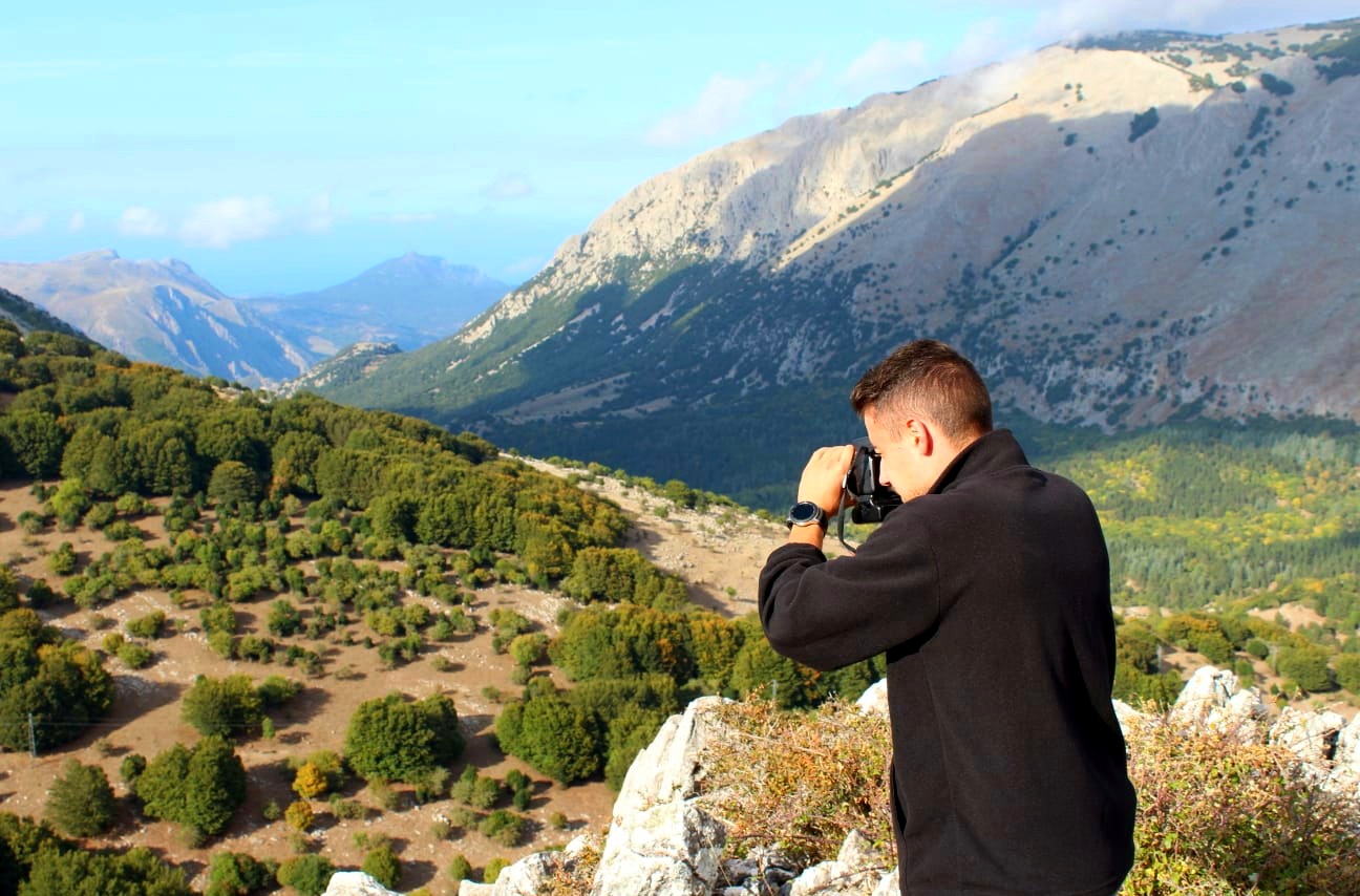 Photographing from Pizzo Piombino