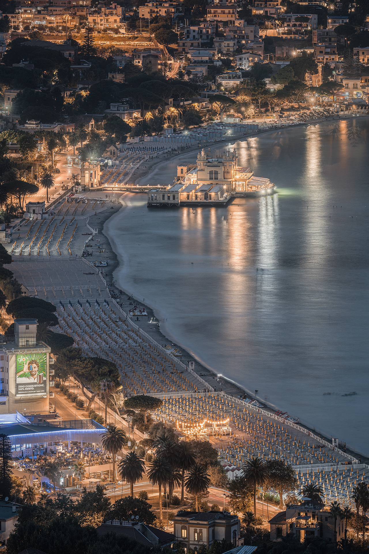 Blue hour sul golfo di Mondello