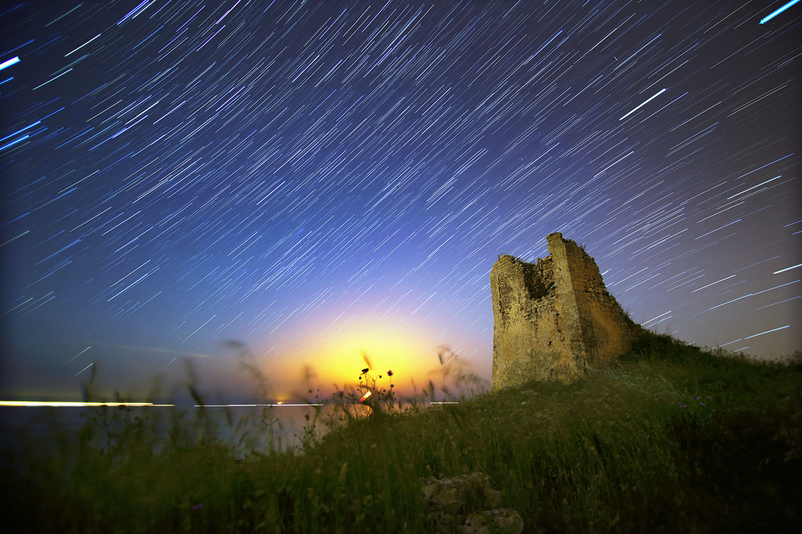 Luna di mezzanotte versione startrail