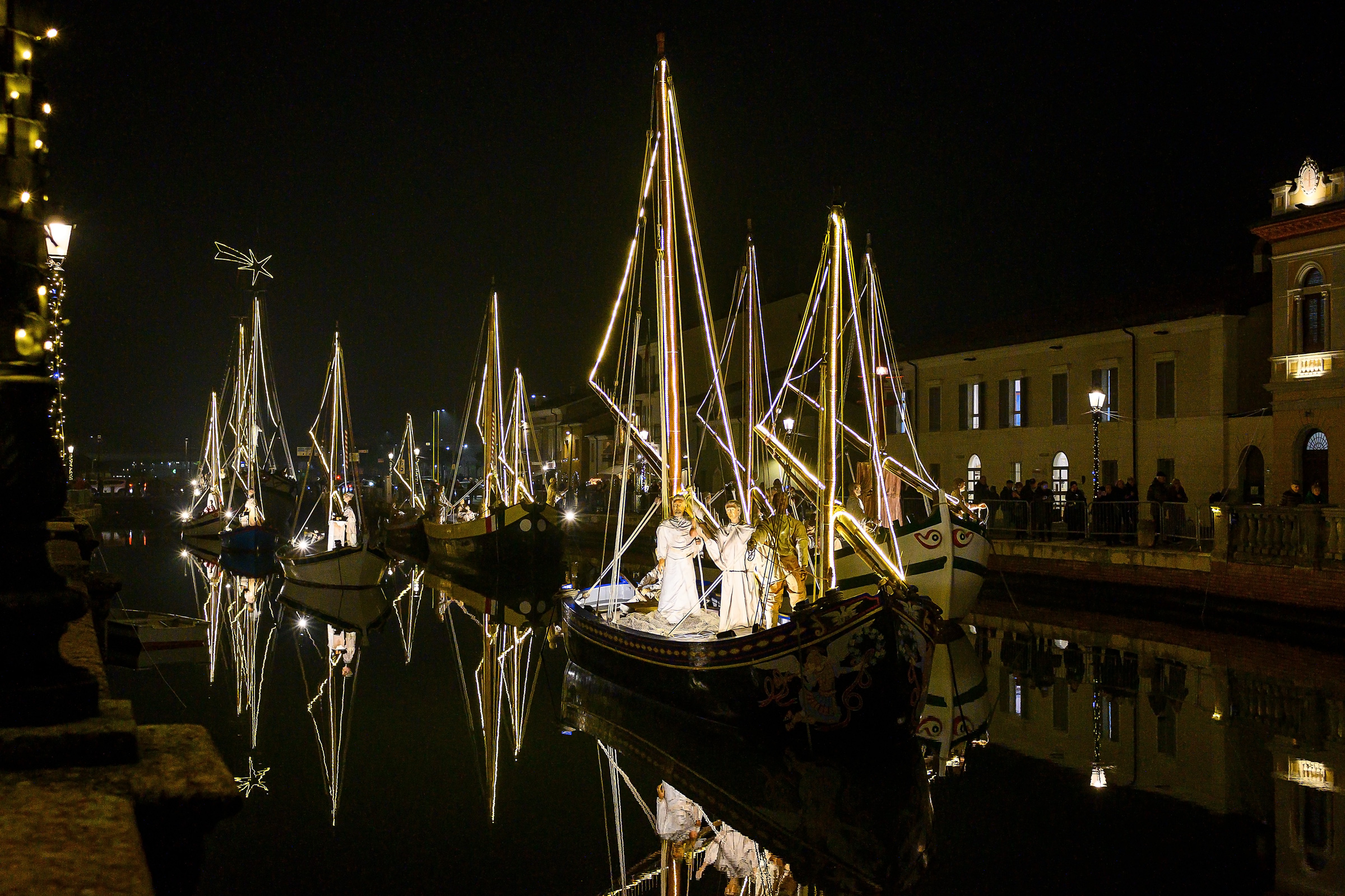 Il  canale coi presepi di cesenatico