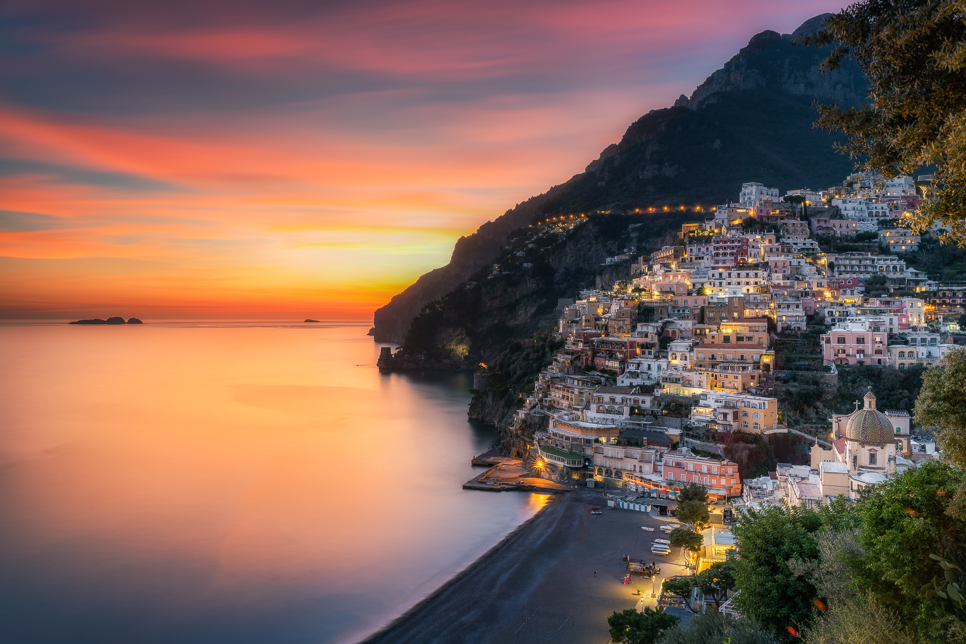 Sunset in Positano