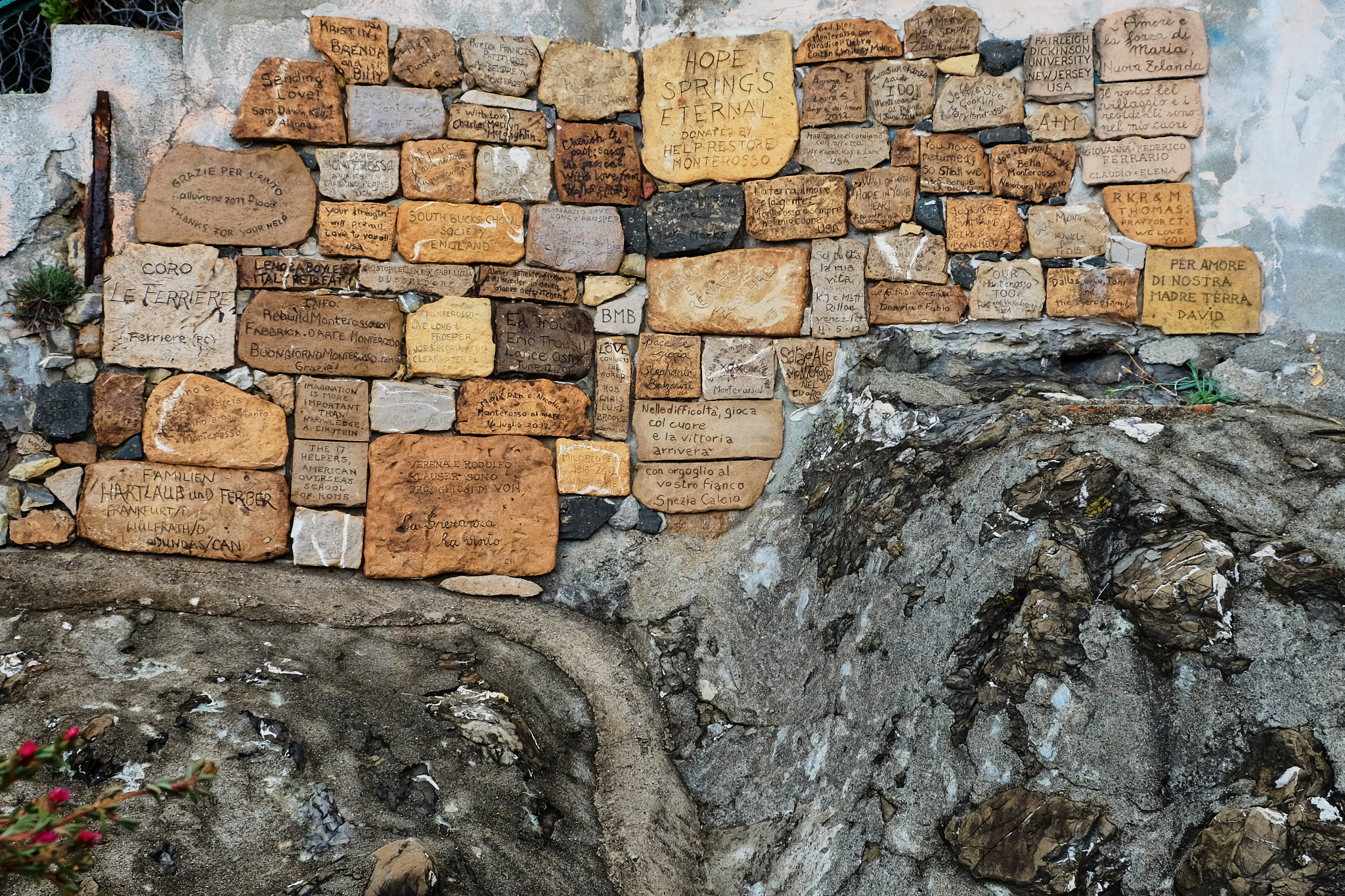 Written on the stone "Monterosso"
