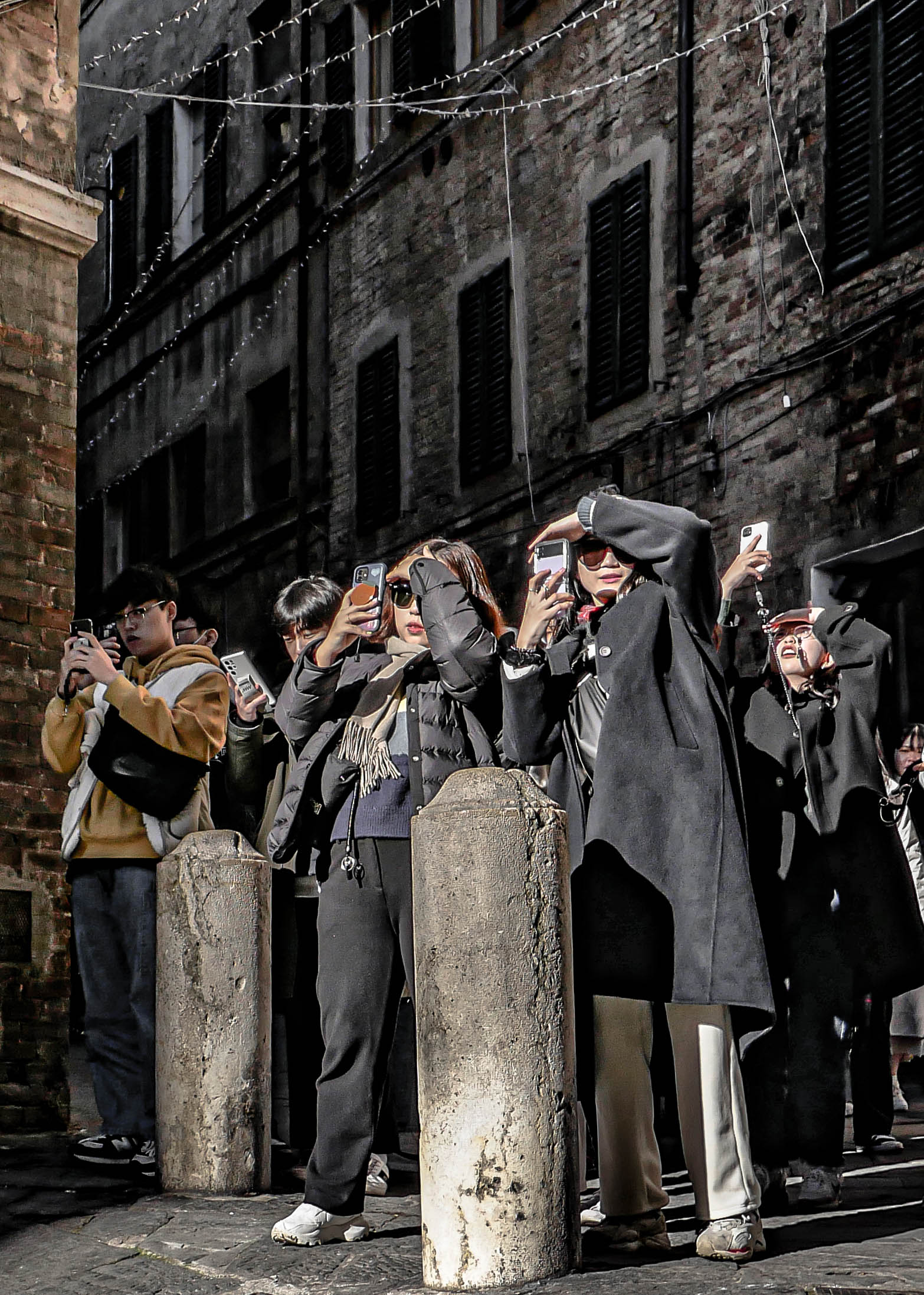 Gruppo turistico a Siena