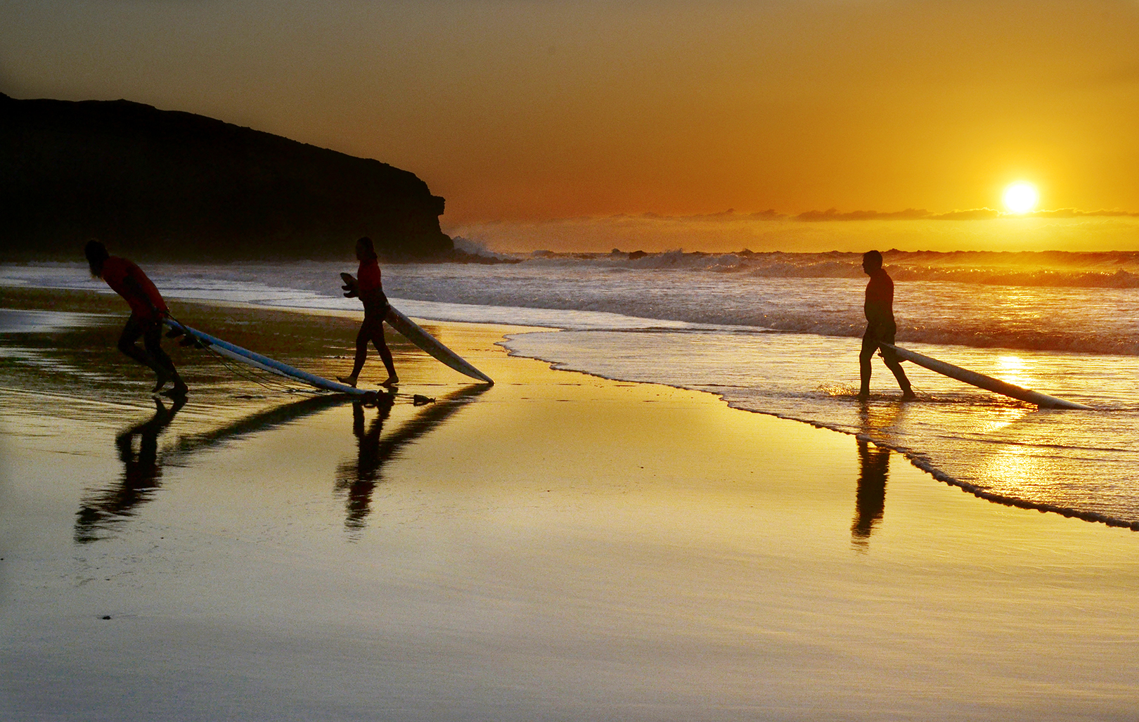 At sunset